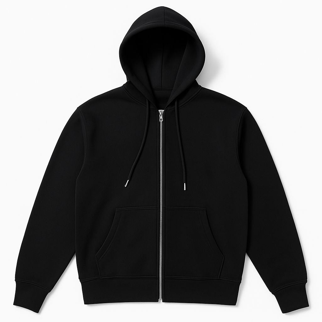 Classic Black Zip Hoodie