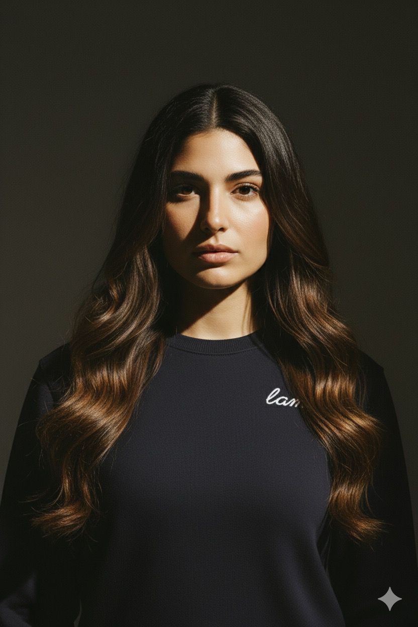 LAMS “Twin Horses” Artistic Sweatshirt – Black