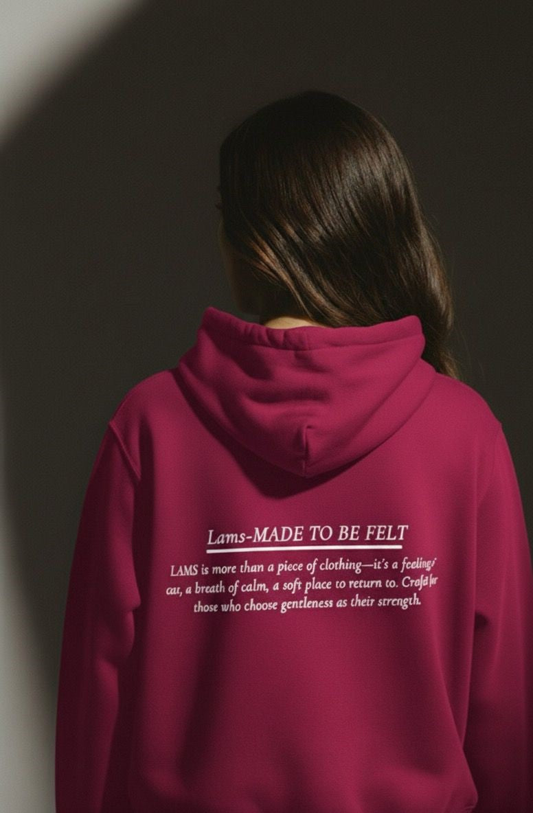 LAMS “Made To Be Felt” Signature Hoodie – Berry Pink