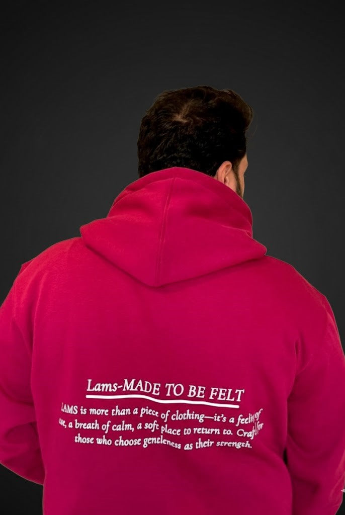 LAMS “Made To Be Felt” Signature Hoodie – Berry Pink