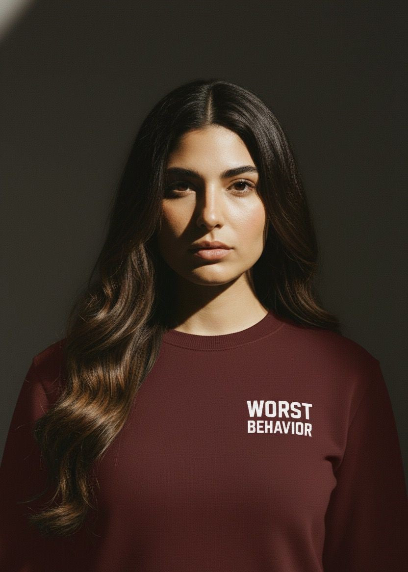 LAMS “Worst Behavior”  Sweatshirt – Brown