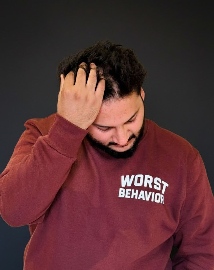 LAMS “Worst Behavior”  Sweatshirt – Brown